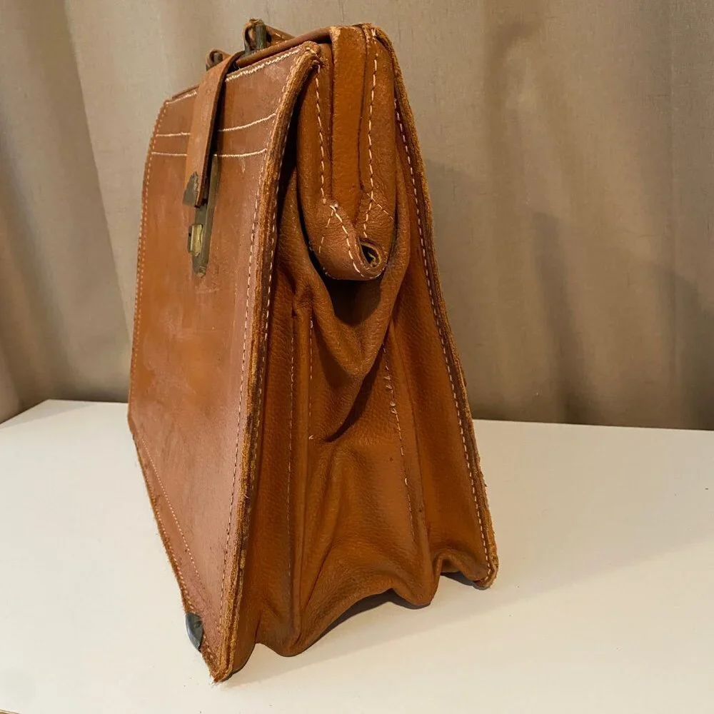Vintage RexBilt Genuine Cowhide Leather Doctor’s Bag Briefcase‎ 13